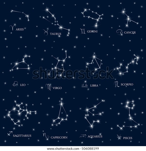 Zodiac Sign Design Horoscope Set Taurus Stock Vector (Royalty Free ...