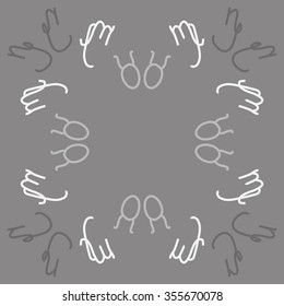 Zodiac sign , doodles, hole,taurus,capricorn,virgo, circular pattern. Hand drawn.