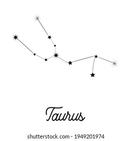 Zodiac sign in the form of a constellation in the sky. Stars and lines.