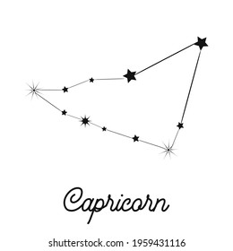 Zodiac sign in the form of a constellation in the sky. Stars and lines.