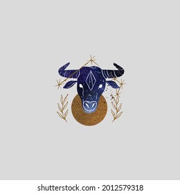 zodiac sign galaxy logo colored vector