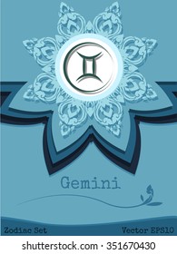 The Zodiac sign Gemini Concept overlay of paper.