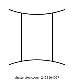 The zodiac sign is Gemini. Editable vector icon in a minimalistic style.
