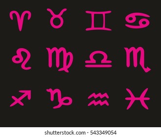 zodiac sign graphic design vector art