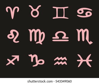 zodiac sign graphic design vector art