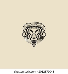 zodiac sign hand drawn black and white 