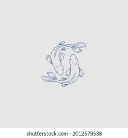 zodiac sign hand drawn logo blue color