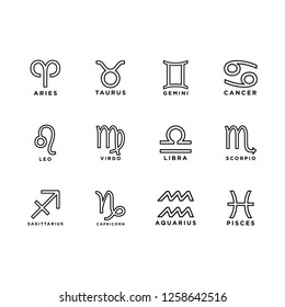 Zodiac sign horoscope icon vector.