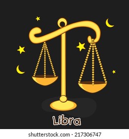 Zodiac Sign Horoscope Sign Libra Stock Vector (Royalty Free) 217306747 ...