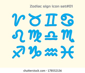 Zodiac sign icon  for web and mobile  set 01