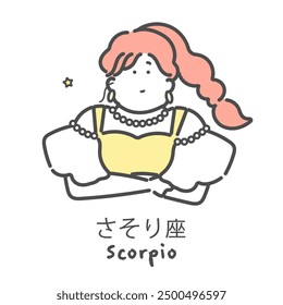 Zodiac sign illustration translation: Scorpio