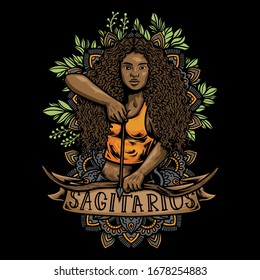 Zodiac Sign Illustrations for Women and for T-Shirt Design