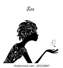 Zodiac sign leo. fashion girl