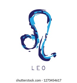 Zodiac sign Leo isolated on white background. Zodiac constellation. Design element for horoscope and astrological forecast.