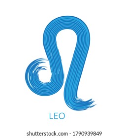 Zodiac sign Leo isolated on white background. Zodiac constellation. Design element for horoscope and astrological forecast. Vector illustration.