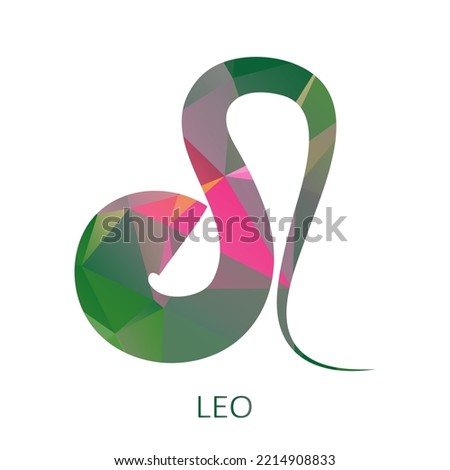 Zodiac sign Leo isolated on white background. Zodiac constellation. Flat design element for horoscope and astrological forecast. Vector illustration.