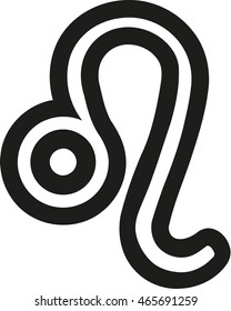 Zodiac sign leo outline