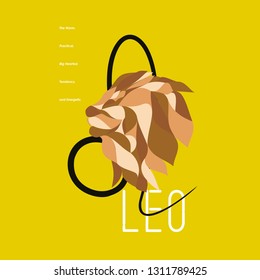 ZODIAC SIGN LEO VECTOR