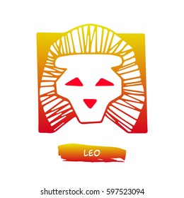 Zodiac sign Leo vector