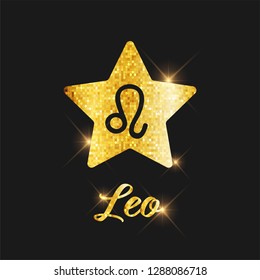 Zodiac sign- Leo. Vector Illustration. Great for horoscopes, astrology