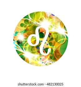 A zodiac sign of leo, vector illustration