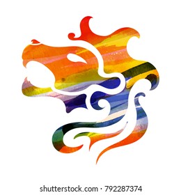zodiac sign Leo. vector illustration