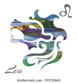 zodiac sign Leo. vector illustration