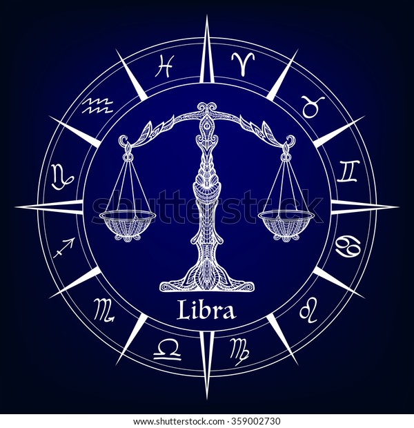 Zodiac Sign Libra Stock Vector (Royalty Free) 359002730