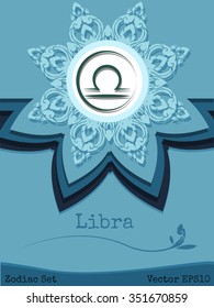 The Zodiac sign Libra Concept overlay of paper.