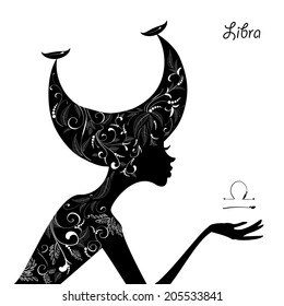 Zodiac Sign Libra. Fashion Girl