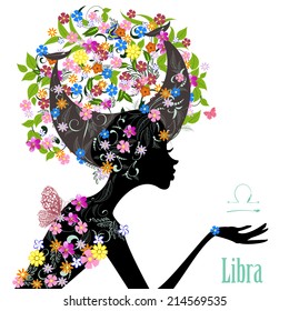Zodiac sign libra. fashion girl
