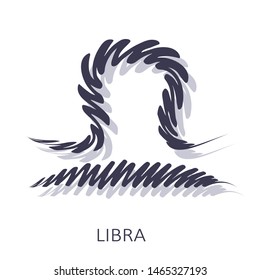 Zodiac sign Libra isolated on white background. Zodiac constellation. Hand drawn style. Design element for horoscope and astrological forecast.