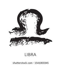 Zodiac sign Libra isolated on white background. Zodiac constellation. Design element for horoscope and astrological forecast. Vector illustration.