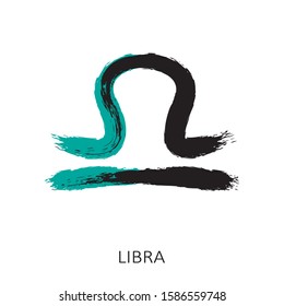 Zodiac sign Libra isolated on white background. Zodiac constellation. Design element for horoscope and astrological forecast. Hand drawn style. Vector illustration.