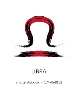 Zodiac sign Libra isolated on white background. Zodiac constellation. Design element for horoscope and astrological forecast. Hand drawn style. Vector illustration.