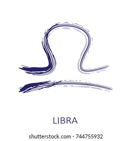 Zodiac sign Libra isolated on white background. Design element for posters or greeting cards.