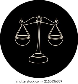 Zodiac sign Libra.
Vector image.