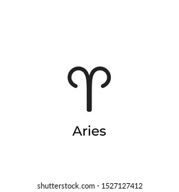 Zodiac sign line icon design. Vector illustration isolated on white background. Astrology.