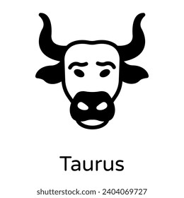 Zodiac sign  in a modern solid icon