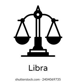 Zodiac sign  in a modern solid icon