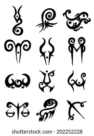 Zodiac Sign in modern symbol