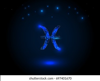 Zodiac sign on the starry sky. Astrological symbol. Zodiac circle on a blue background. Stars. Circle of Life.