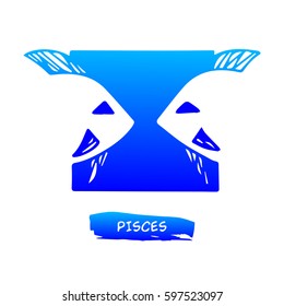 Zodiac sign Pisces vector