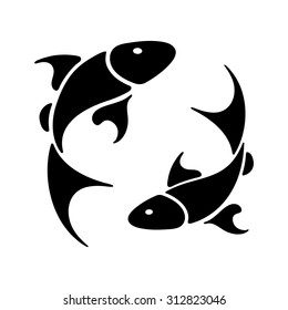 zodiac sign Pisces, vector illustration
