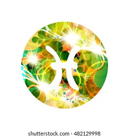 A zodiac sign of pisces, vector illustration