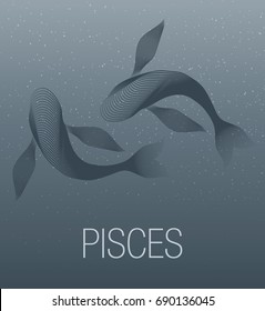 Zodiac Sign. Pisces. Vector Illustration