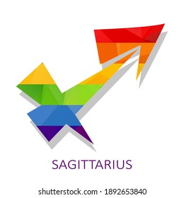 Zodiac Sign Sagittarius Isolated On White Stock Vector (Royalty Free ...