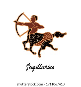 Zodiac Sign Sagittarius Symbol Astrological Horoscope Stock Vector ...