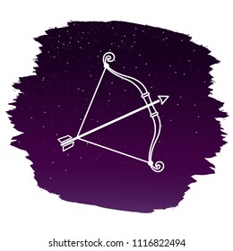 Zodiac sign - Sagittarius. Vector illustration