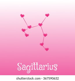 zodiac sign Sagittarius, vector illustration